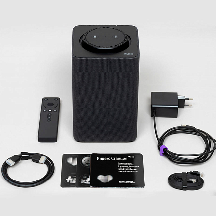 Умная колонка Яндекс Станция Макс с Алисой YNDX-0008 черная + пульт