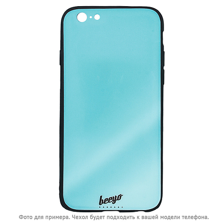 Чехол для iPhone X, XS гибридный Beeyo Glass голубой