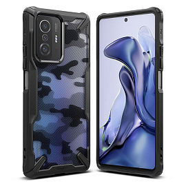 Чехол для Xiaomi 11T, 11T Pro гибридный Ringke Fusion X Design Camo черный