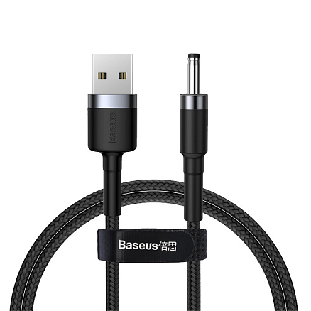 Кабель USB - DC jack 3,5 мм (как толстый разъем Nokia) для зарядки длина 1 м 2A Baseus Cafule черно-серый