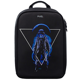 Умный рюкзак PIXEL Max с LED экраном и отделением для ноутбука до 15,6 дюйма черный