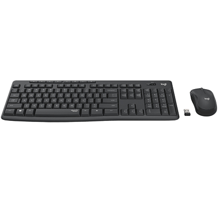 Набор клавиатура и мышь беспроводной Logitech MK295 графитовый