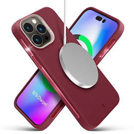 Чехол для iPhone 14 Pro гелевый Spigen Cyrill Ultra Color MagSafe бордовый