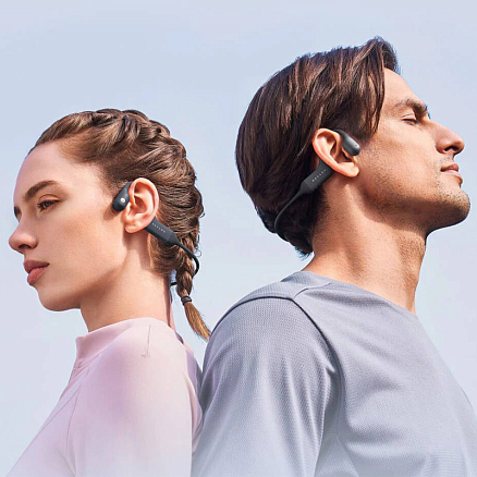 Наушники беспроводные Bluetooth Haylou PurFree BC01 с костной проводимостью и микрофоном для спорта черные