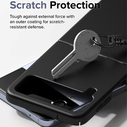 Чехол для Samsung Galaxy Z Flip 4 ультратонкий пластиковый Ringke Slim черный