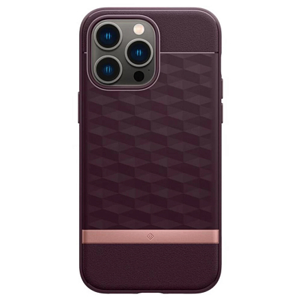 Чехол для iPhone 14 Pro Max гибридный Spigen Caseology Parallax MagSafe бордовый