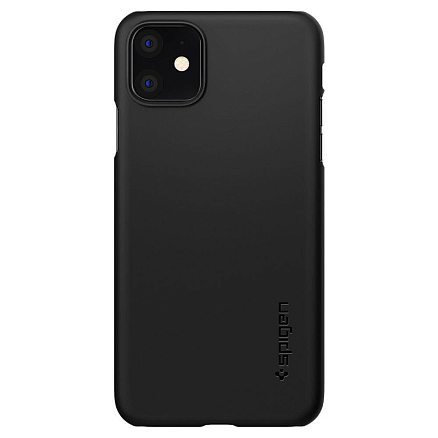 Чехол для iPhone 11 пластиковый тонкий Spigen SGP Thin Fit QNMP черный