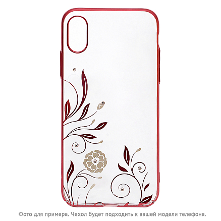 Чехол для iPhone X, XS пластиковый Devia Petunia прозрачно-красный