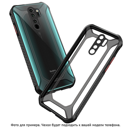 Чехол для Xiaomi Redmi 9 гибридный Rzants Unicorn черный