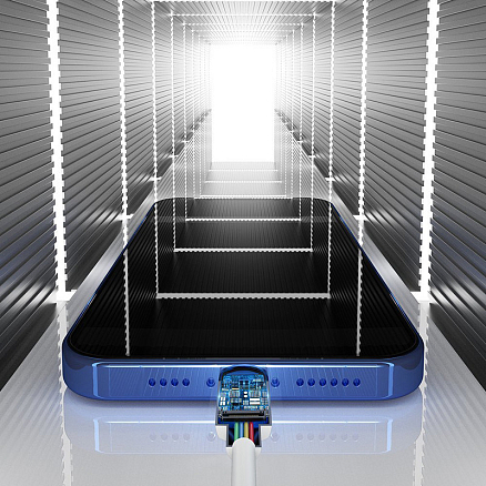 Кабель USB - Lightning для зарядки iPhone 1,5 м 2.4А Baseus Simple Wisdom белый 2 шт.
