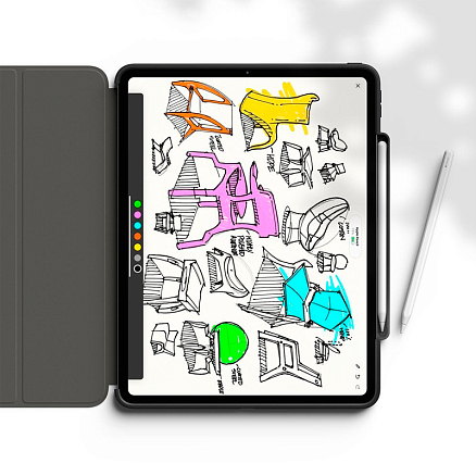 Чехол для iPad Pro 12.9 2018, 2020 книжка Ringke Smart Case черный