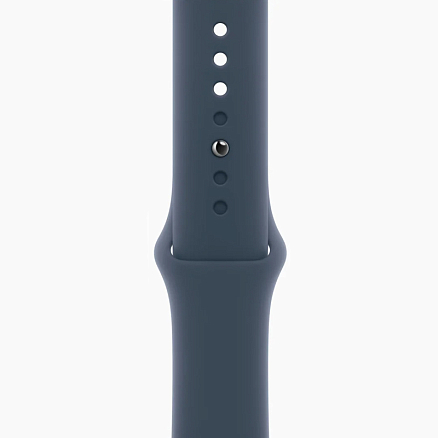 Умные часы Apple Watch SE 2 40 мм с синим силиконовым ремешком S/M серебристые