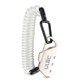 Замок для велосипеда мини тросовый с кодовым замком Ulac K-2N белый