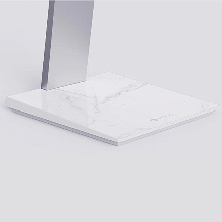 Подставка для iPad магнитная с беспроводной зарядкой для телефона Pitaka MagEZ Stand белый мрамор