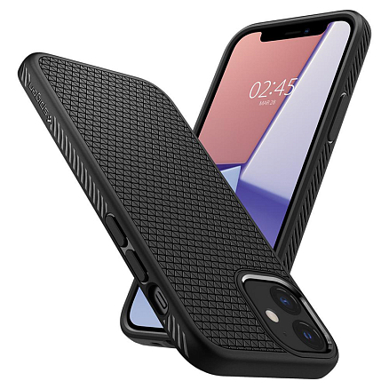 Чехол для iPhone 12 Mini гелевый Spigen Liquid Air матовый черный