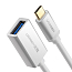 Переходник Type-C - USB 3.0 хост OTG длина 12 см Ugreen US154 белый