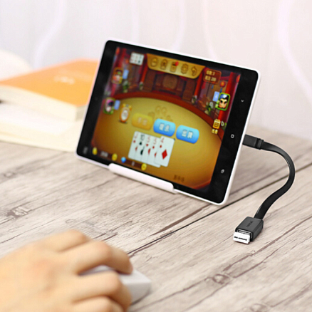 Переходник MicroUSB - USB хост OTG длина 11,5 см Ugreen US133 черный