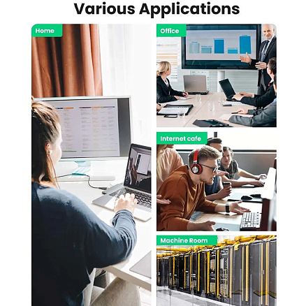 Сетевой кабель (патч-корд) RJ45 Cat.8 F/FTP длина 3 м плетеный Ugreen NW153 черный