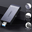 Картридер USB 3.0 для SD, MicroSD, CF и MS Ugreen CM180-50541 серо-черный