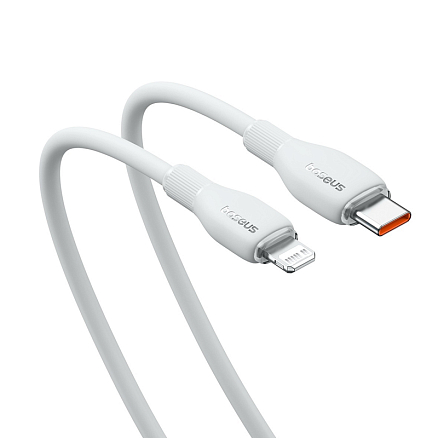 Кабель Type-C - Lightning для зарядки iPhone 1,2 м 20W Baseus Pudding P10355701221-00 белый