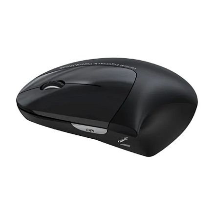 Мышь вертикальная беспроводная оптическая Havit MS550GT 6 кнопок 1600 dpi игровая черная