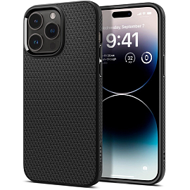 Чехол для iPhone 14 Pro Max гелевый Spigen Liquid Air матовый черный
