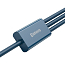 Кабель USB - Lightning, MicroUSB, Type-C 1,5 м 3.5A Baseus Superior синий