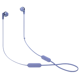 Наушники беспроводные Bluetooth JBL Tune 215BT вкладыши с микрофоном и пультом фиолетовые