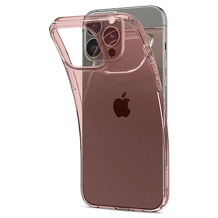 Чехол для iPhone 13 Pro Max гелевый Spigen Crystal Flex прозрачный розовый