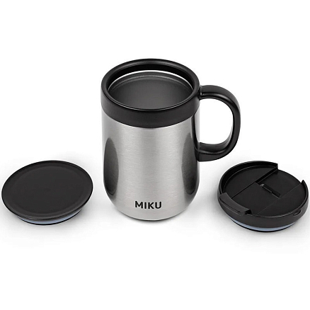 Термокружка с ручкой Miku TH-MGH-500 500 мл серебристая