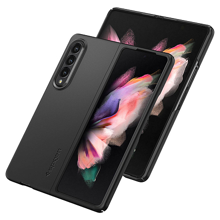 Чехол для Samsung Galaxy Z Fold 3 пластиковый ультратонкий Spigen Air Skin черный