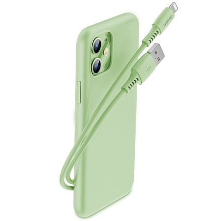 Кабель USB - Lightning для зарядки iPhone 1,2 м 2.4А Baseus Colourful зеленый