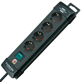 Сетевой фильтр на 4 розетки длина 1,8 м Brennenstuhl Premium-Line черный