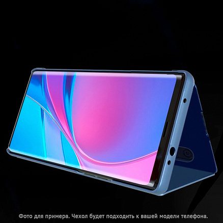 Чехол для Samsung Galaxy A21 книжка Hurtel Clear View синий