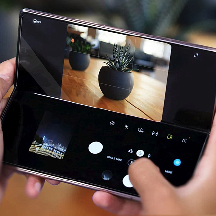 Пленка защитная Samsung Galaxy Z Fold 4 на внутренний и внешний экран WhiteStone Premium Film прозрачная