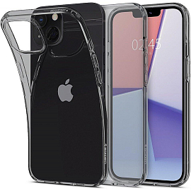 Чехол для iPhone 13 гелевый Spigen Crystal Flex прозрачный серый