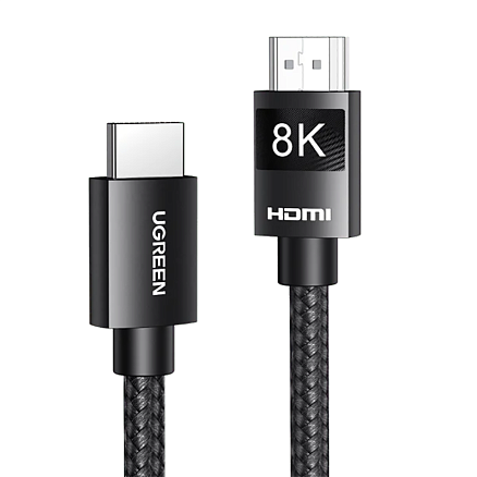 Кабель-удлинитель HDMI - HDMI (папа - мама) длина 1 м версия 2.1 8K 60Hz плетеный Ugreen HD151 черный