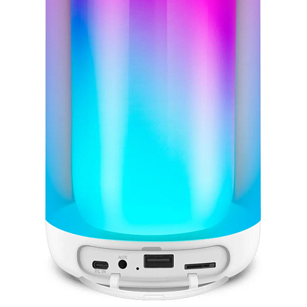 Портативная акустическая система Sven PS-265 с подсветкой, FM-радио, USB, MicroSD белая