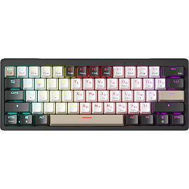 Клавиатура JEGG ZA61 механическая с подсветкой игровая (TNT Yellow) черно-белая