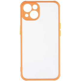 Чехол для iPhone 13 гибридный CASE Crystal Clear прозрачно-оранжевый