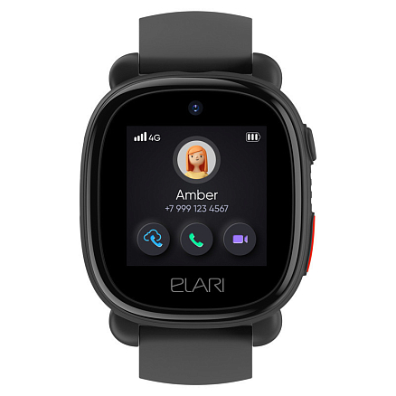 Детские умные часы Elari KidPhone 4G Lite (черный)