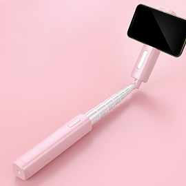 Монопод (палка для селфи) Bluetooth с кнопкой 3 в 1 Dispho WS-18016 розовый