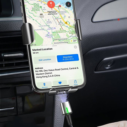 Кабель USB - MicroUSB, Lightning, Type-C 2 м 2А со сменными штекерами магнитный плетеный Baseus Zinc черный