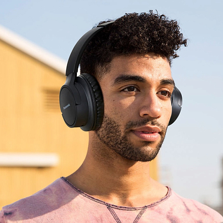Наушники беспроводные Bluetooth Panasonic RB-HF520BGEK полноразмерные с микрофоном черные