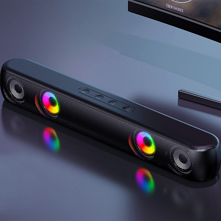 Портативная колонка (саундбар) Havit SK854BT с подсветкой, USB и поддержкой MicroSD черная