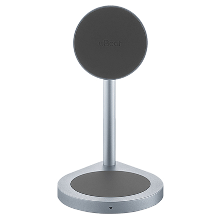 Беспроводная зарядка 2-в-1 MagSafe для iPhone и AirPods 15W uBear Stage серая