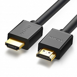 Кабель HDMI - HDMI (папа - папа) длина 2 м версия 2.0 4K 60Hz Ugreen HD104 черный