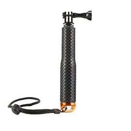 Монопод телескопический для экшн-камер GoPro, Sony, SJCAM, Aee Nova-sj4000 черно-золотистый