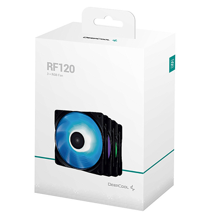 Вентилятор (кулер) для корпуса ПК Deepcool RF 120 с RGB-подсветкой комплект 3 шт.