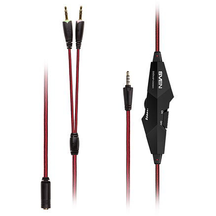 Наушники Sven AP-G888MV полноразмерные с микрофоном игровые черно-красные